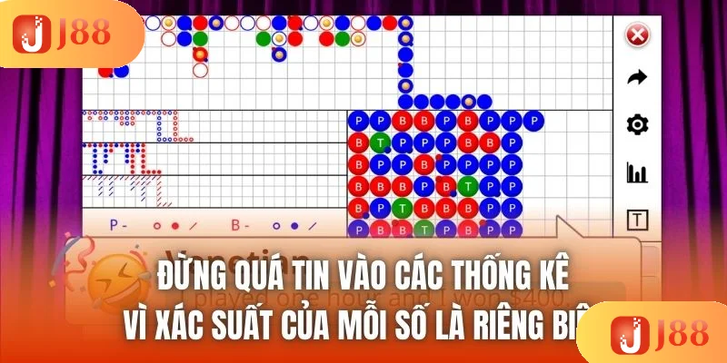 Đừng quá tin vào các thống kê vì xác suất của mỗi số là riêng biệt